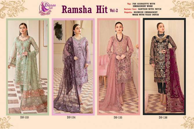 Ramsha Hit Vol 2 Heavy Festive Wear Wholesale Georgette Pakistani Salwar Suits